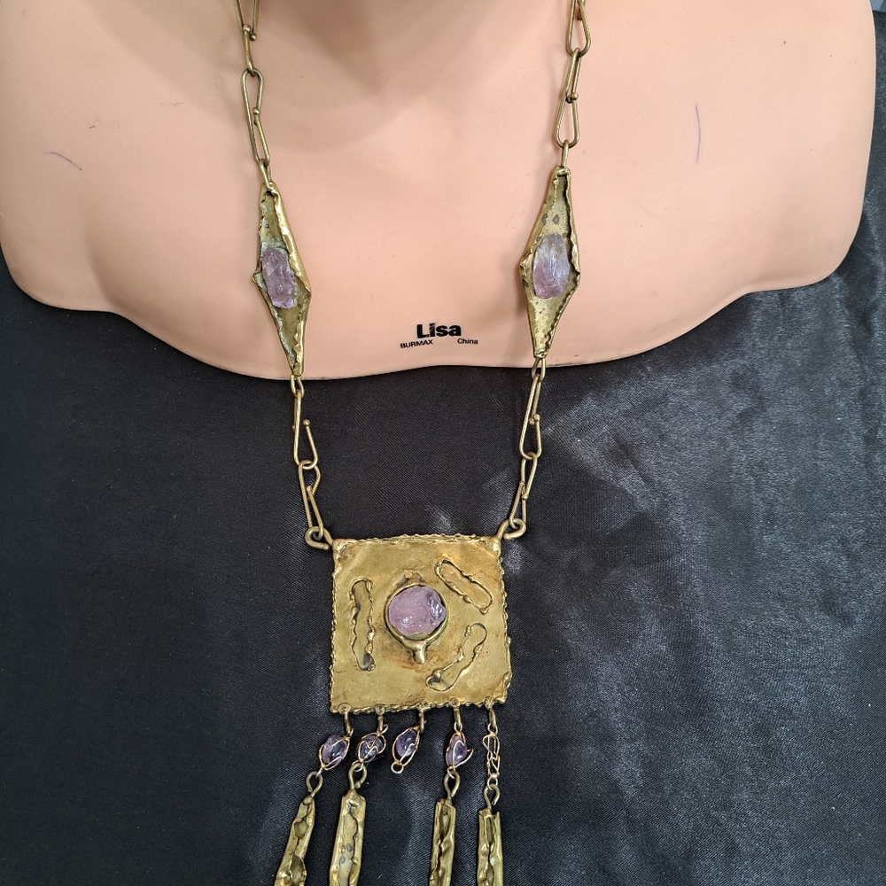 Natural Amethyst Vintage Carvalhu Copa Collection Necklace